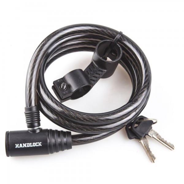 Candado bici llave 12x1500mm. rojo