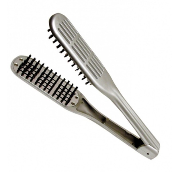 Eurostil jabali doble cepillo para alisado-secador gris 1un