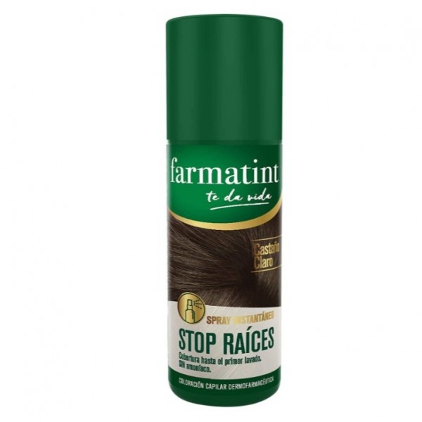 Farmatint Stop Raíces Spray Retocador Castaño Claro 75 ml