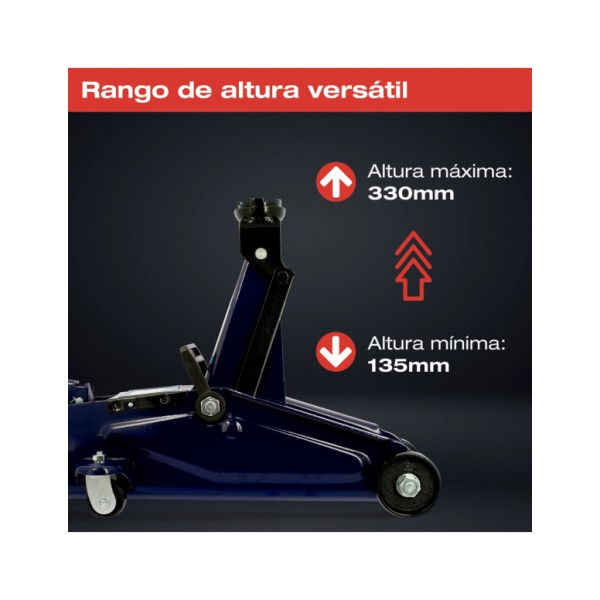 Gato Hidráulico Taller con Ruedas para Coche de 2 Toneladas 2000kg Reforzado y Homologado