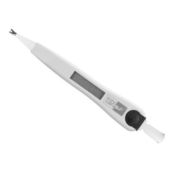 Eurostil blanco corta-cuticulas con lima 1un