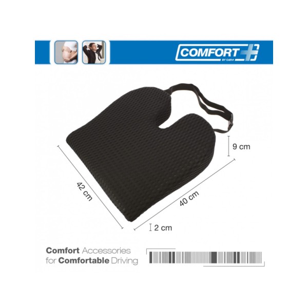 Cojín Viscoelastico de Asiento Ortopédico de 42cm x 40 cm, con Espuma de Memoria para Alivio del Dolor de Cóccix