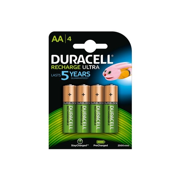 Duracell pila recargable hr6 aa 2500mah blister*4