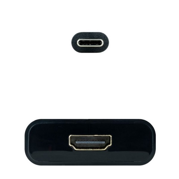 Nanocable conversor usb-c/m a hdmi/h negro 15cm