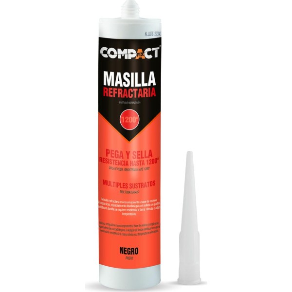 Masilla refractaria 300ml. negra