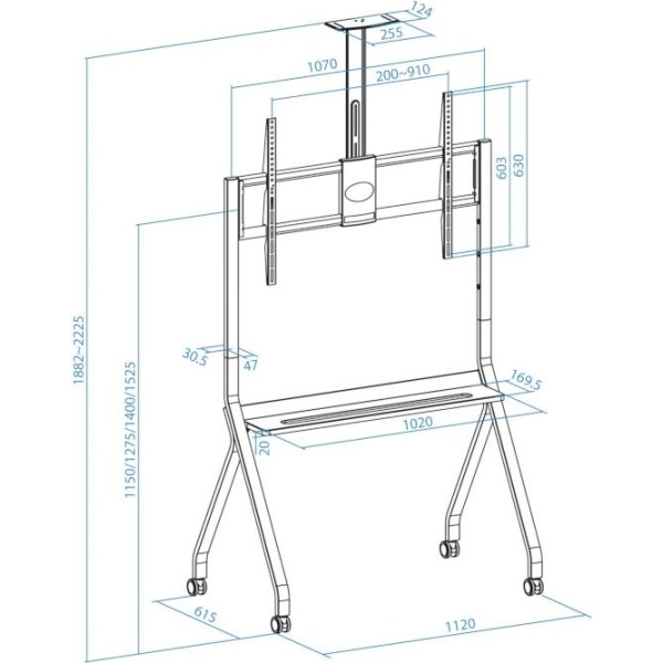 Tooq fs20208m-b soporte suelo istar 55"-100"