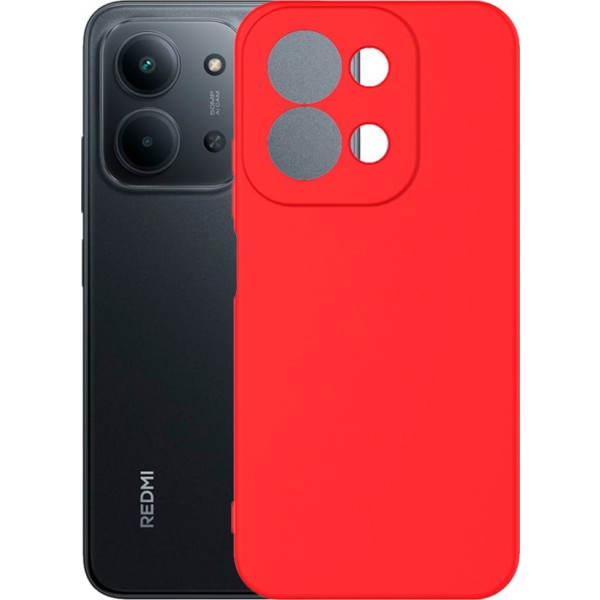 Jc funda trasera de silicona roja / xiaomi redmi 15c