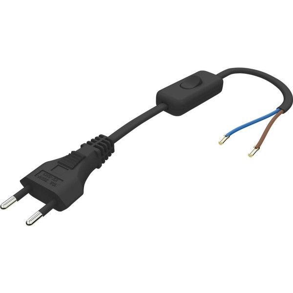 Conexión c/interr.3a.1,5mt.2x0,75mm.ng