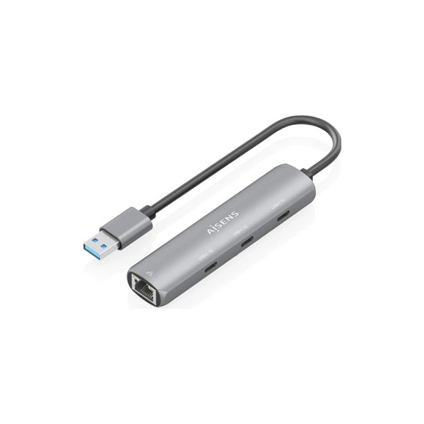 Aisens usb-a 3.0 dock a rj45 hub 3xusb-c 15cm