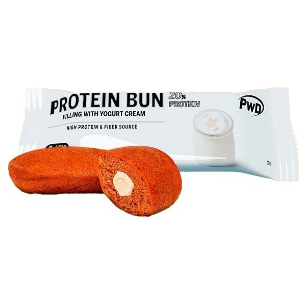 Pwd Protein Bun Snack con 20% Proteína 60 g Bizcocho Yogurt