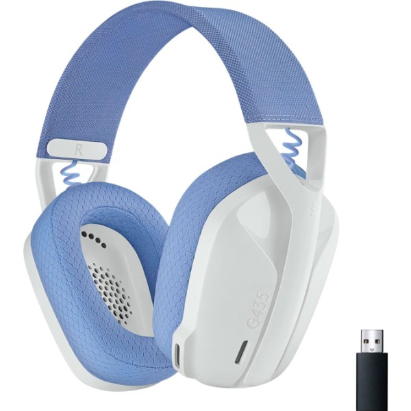 Logitech g435 blanco / auriculares inalámbricos con micrófono lightspeed para gaming